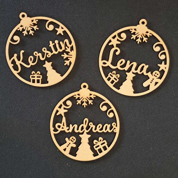 Christbaumkugel Name (personalisierbar)