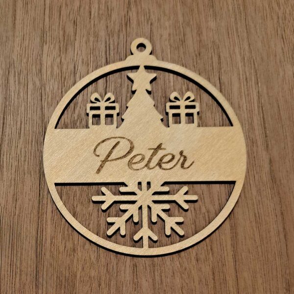 Christbaumkugel Name graviert (personalisierbar)