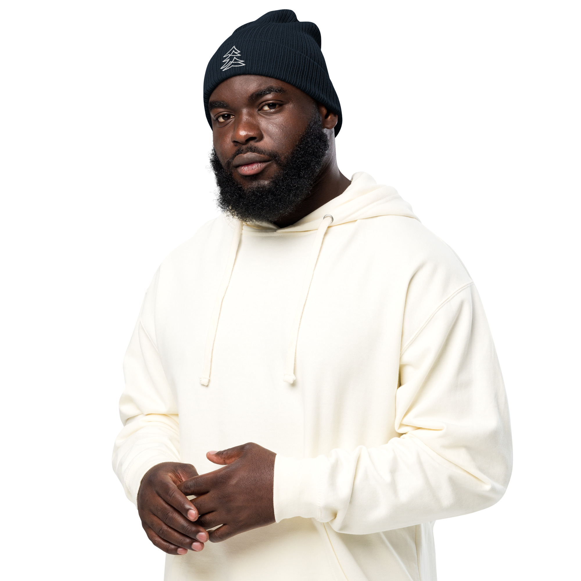 Gerippte Bio-Beanie "Baum" – Bild 3