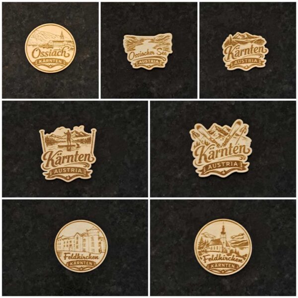 Kühlschrankmagnet mittel – regionale Motive