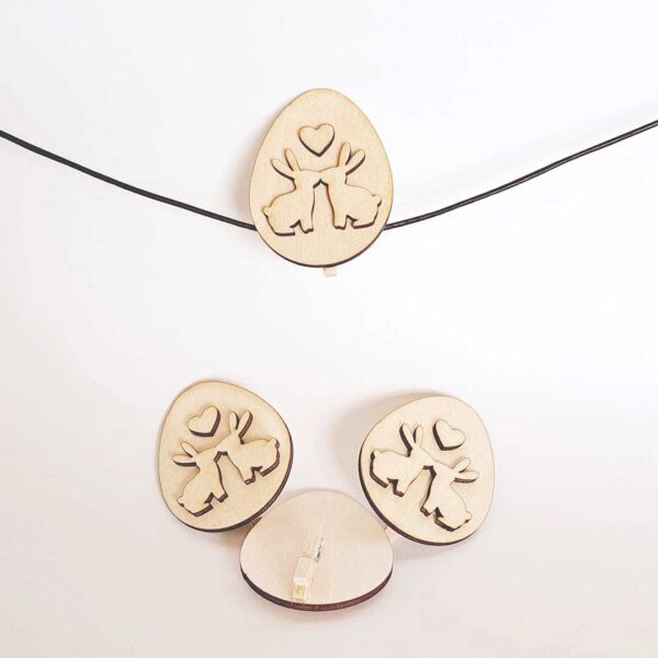 Ostereier mit Klemme – klein