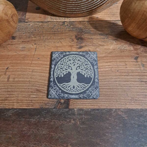 Schieferuntersetzer graviert