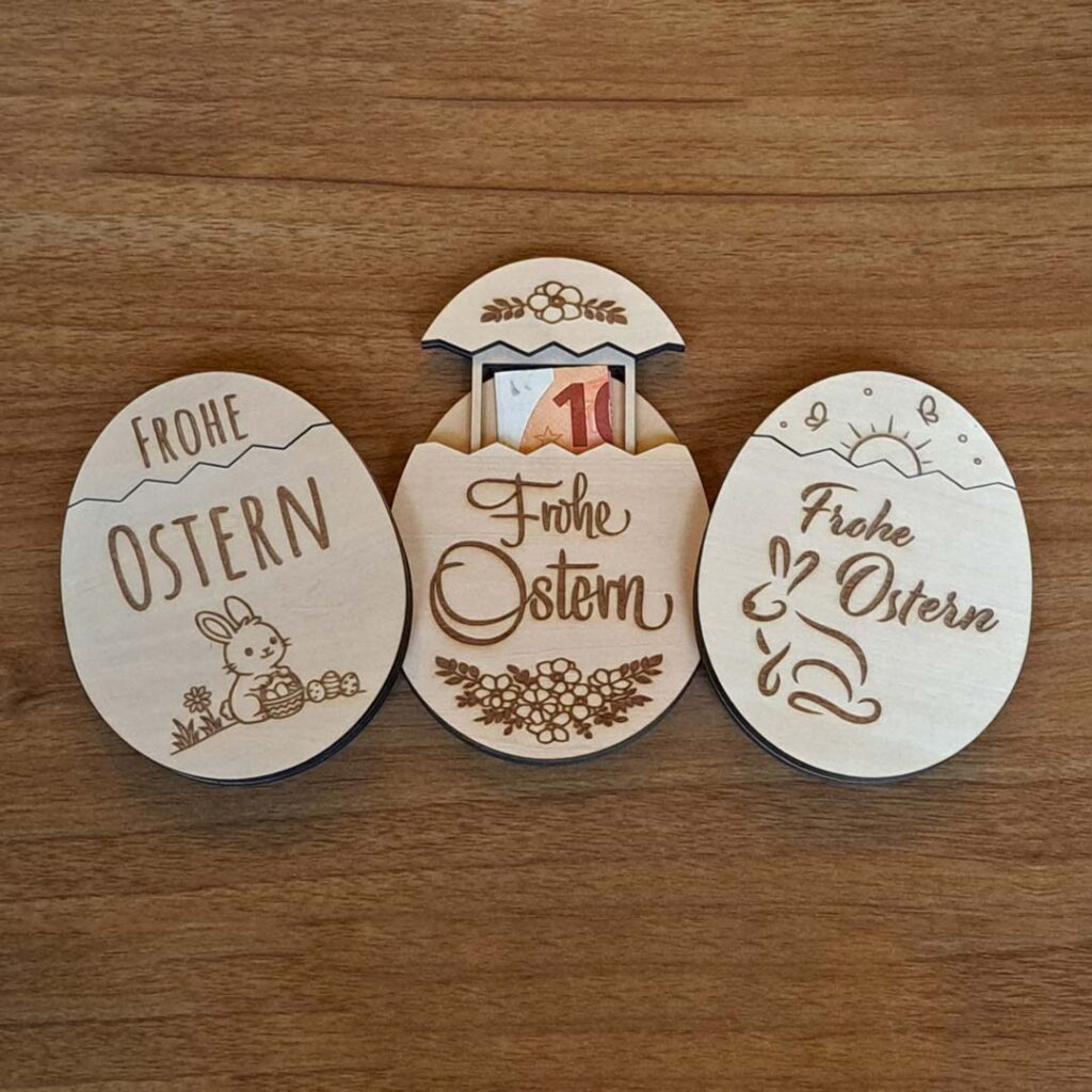 Geschenksartikel Ostereier mit Ostermotiv